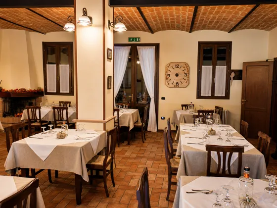 Sala del ristorante La Locanda dei Boschetti
